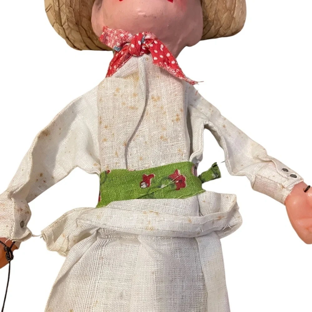 Vintage‎ Marionette Mexican Hand Puppet Doll.